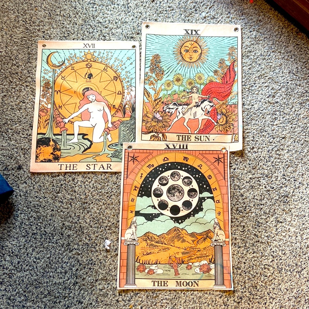 3pc Tarot Tapestries Set